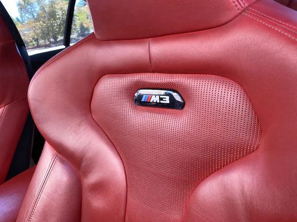 F8X M3 M4 OEM black seat badge