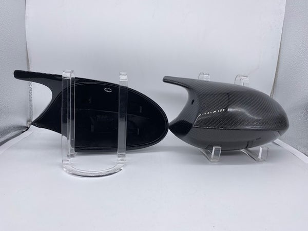 Carbon fiber winged mirror caps - E9X